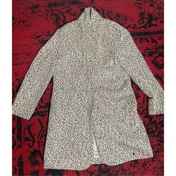 Anthropologie Cartonnier Rowan Leopard Jacket Size S Trench Coat Shimmer Sparkle - Picture 9 of 16